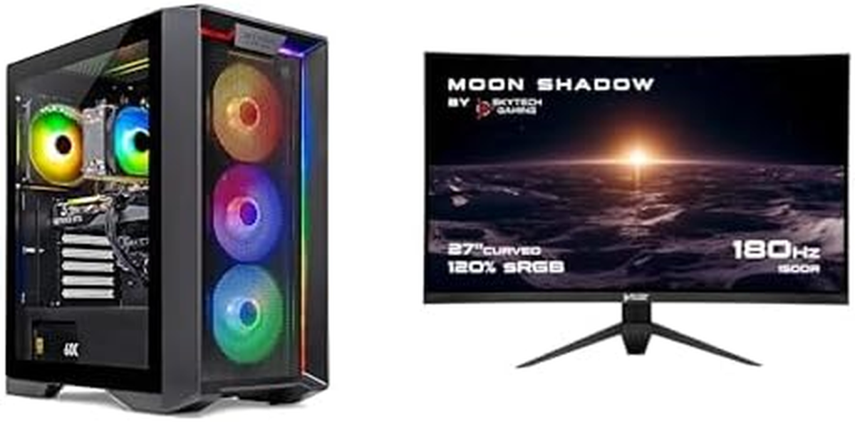 Nebula Gaming PC Desktop, Intel I5 13400F, NVIDIA RTX 3050, 1TB SSD, 16GB DDR4 27-Inch Curved Gaming Monitor up to 180Hz, QHD 2K(2560 X 1440), Freesync & G-Sync Support - Image 1