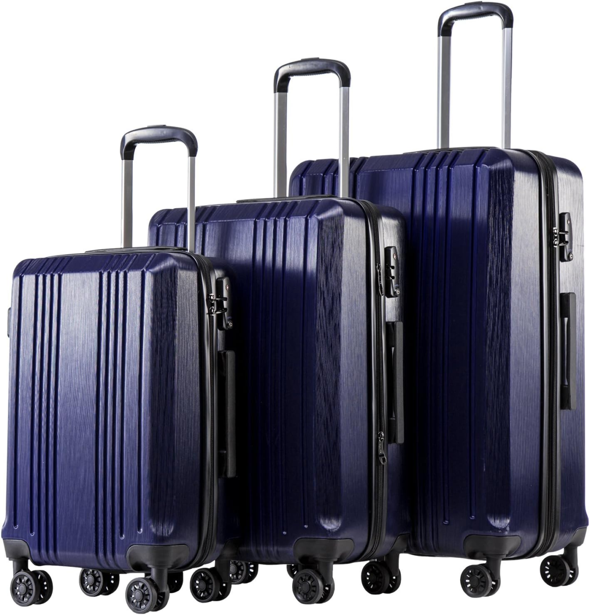Luggage Expandable Suitcase PC+ABS 3 Piece Set with TSA Lock Spinner 20In24In28In - Image 1
