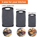 Kitchen Cutting Board (Set of 3),Professional Chopping Boards Sets,Dishwasher Safe Cutting Boards with Juice Grooves & Carrying Handle & No BPA - Image 2