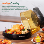 Pro plus 2 Infra-Red Oven, Countertop, Convection, Cook Fresh or Frozen, No Defrosting or Preheating, Cook Healthy, 360 Surround Heat, Adjustable Temps, 100 Presets, 50 Memory, Tough Power Dome - Image 4