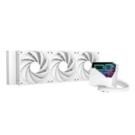 360MM Liquid Cooler，300W TDP 4Th Gen Dual-Chamber Pump Multidimensional Infinity Mirror ARGB Block CPU Water Cooler for LGA1700/1200/115X, AMD Am4/Am5（White）