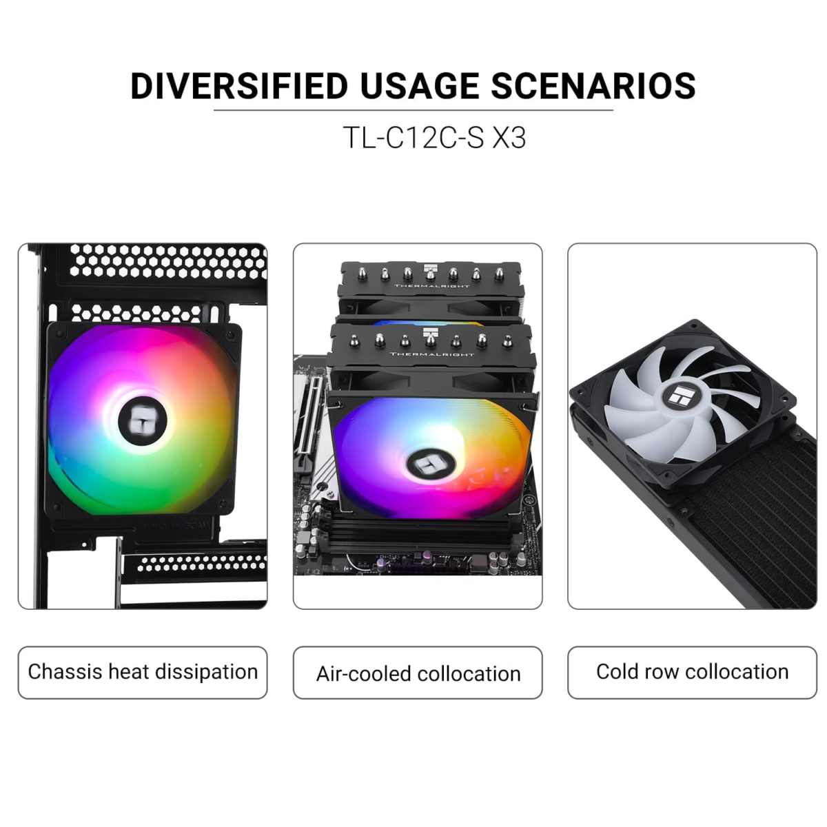 TL-C12C-S X3 CPU Fan 120Mm ARGB Case Cooler Fan, 4Pin PWM Silent Computer with S-FDB Bearing Included, up to 1550RPM Cooling Fan（3 Quantities） - Image 7