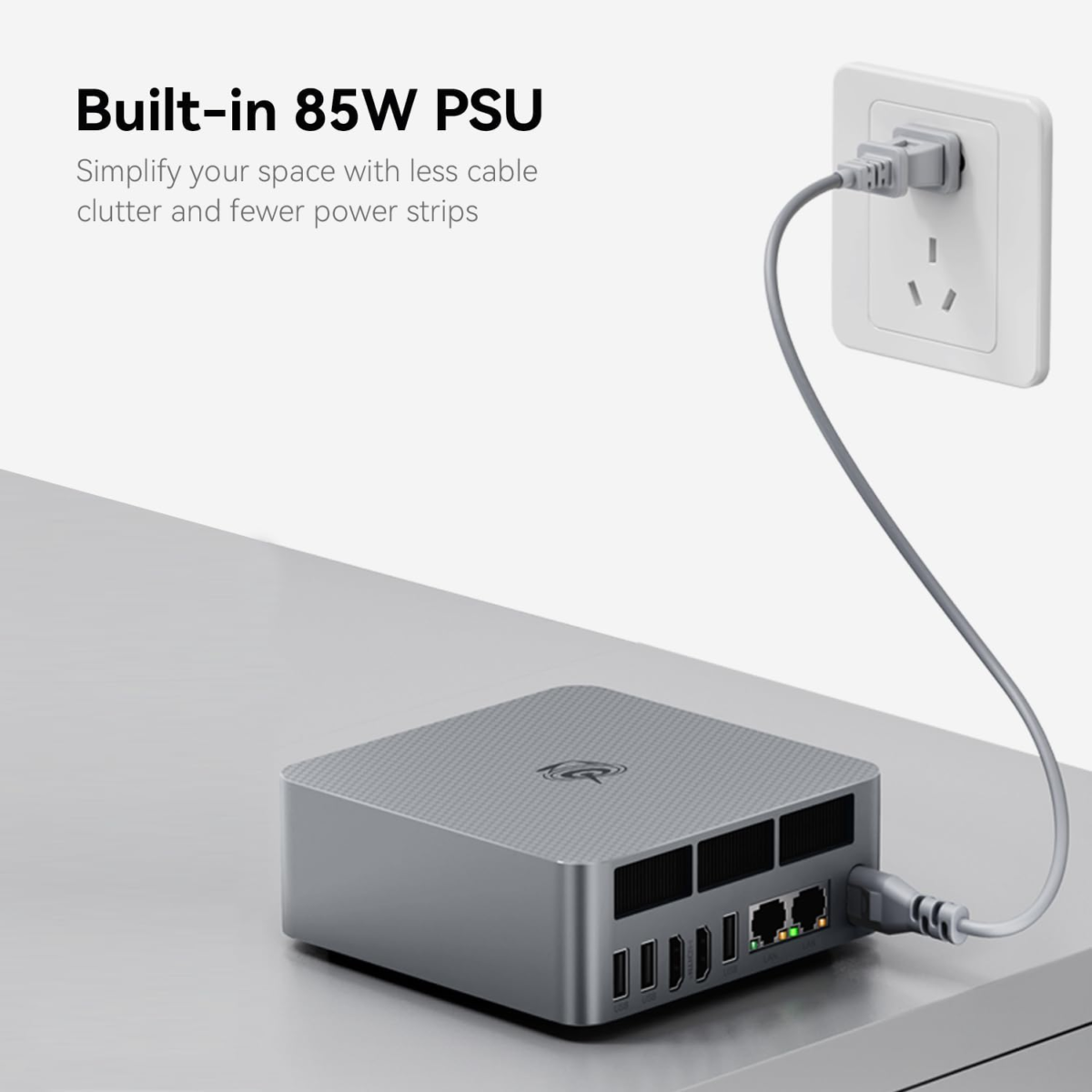 EQR6 AI Mini PC, AMD Ryzen 9 6900Hx(6Nm, 8C/16T) up to 4.9Ghz, Mini Computer 24GB DDR5 RAM 1TB M.2 PCIE4.0 SSD, Micro PC 4K@60Hz Dual Display, Built-In PSU Copilot Wifi6/Bt5.2/1000Mbps - Image 2