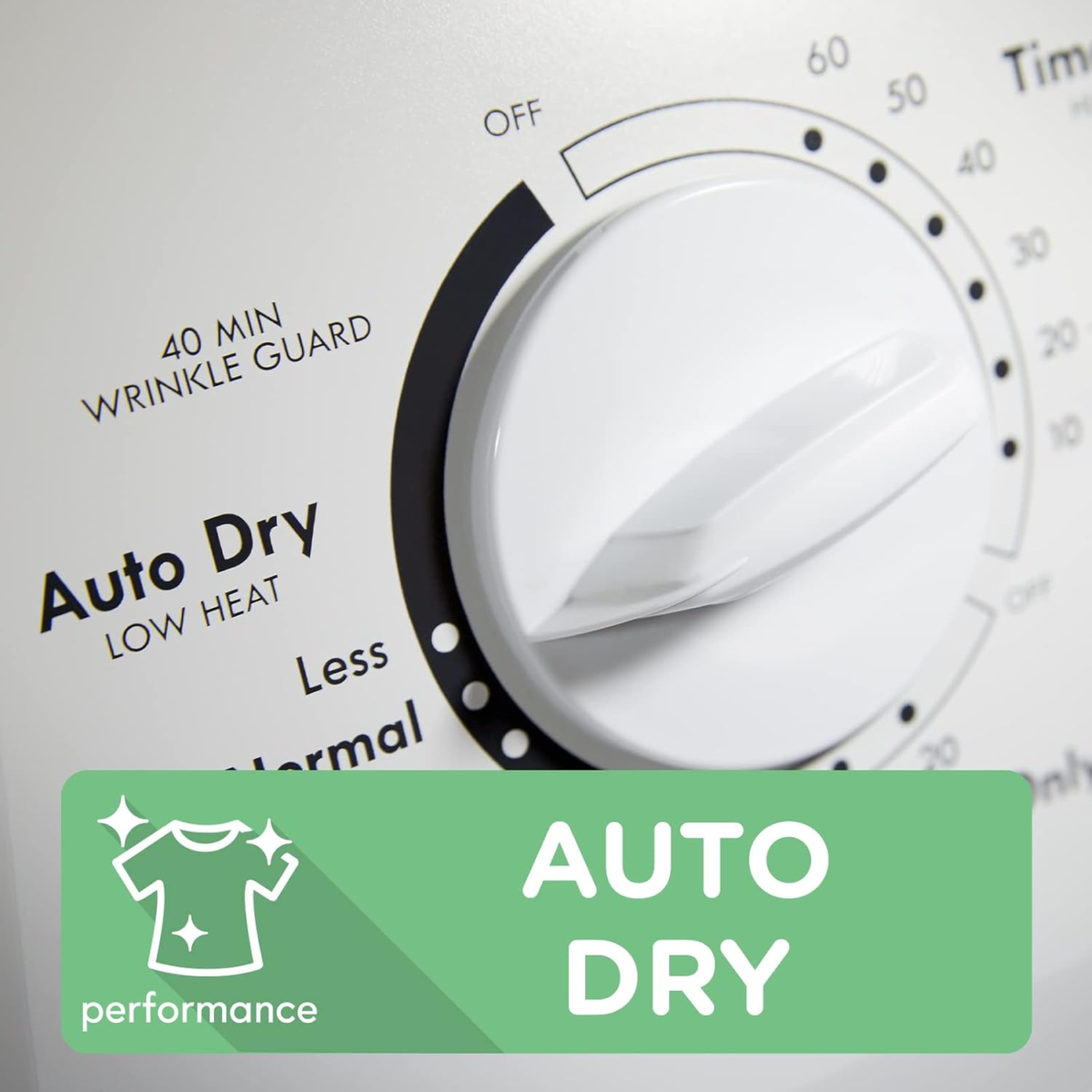 Electric Dryer with Wrinkle Guard and Auto Dry, Electric Laundry Drying Machine 6.5 Cu. Ft. Capacity White - Image 3