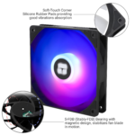 TL-C12C-S X3 CPU Fan 120Mm ARGB Case Cooler Fan, 4Pin PWM Silent Computer with S-FDB Bearing Included, up to 1550RPM Cooling Fan（3 Quantities） - Image 6