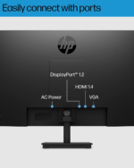 27H Full HD Monitor - Diagonal - IPS Panel & 75Hz Refresh Rate - Smooth Screen - 3-Sided Micro-Edge Bezel - 100Mm Height/Tilt Adjust - Built-In Dual Speakers - for Hybrid Workers,Black - Image 6