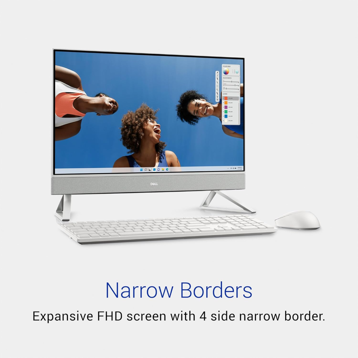 Inspiron 5430 All in One Desktop - 23.8-Inch FHD (1920 X 1080) Display, Intel Core 3-100U, 8GB DDR4 RAM, 512GB SSD, Intel Graphics, Windows 11 Home, Onsite Service - White - Image 2