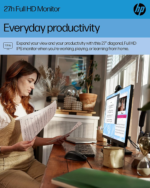27H Full HD Monitor - Diagonal - IPS Panel & 75Hz Refresh Rate - Smooth Screen - 3-Sided Micro-Edge Bezel - 100Mm Height/Tilt Adjust - Built-In Dual Speakers - for Hybrid Workers,Black - Image 2