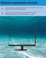 27H Full HD Monitor - Diagonal - IPS Panel & 75Hz Refresh Rate - Smooth Screen - 3-Sided Micro-Edge Bezel - 100Mm Height/Tilt Adjust - Built-In Dual Speakers - for Hybrid Workers,Black - Image 7
