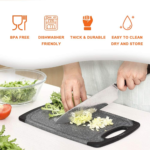 Kitchen Cutting Board (Set of 3),Professional Chopping Boards Sets,Dishwasher Safe Cutting Boards with Juice Grooves & Carrying Handle & No BPA - Image 3