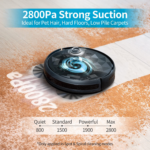 Robot Vacuum Cleaner with 2800Pa Suction Power, App Control, 120 Mins Runtime, Self-Charging Robotic Vacuum Cleaner for Low Carpet, Pet Hair, Hard Floors, P20 - Image 2