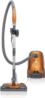 81214 200 Series Pet Friendly Lightweight Bagged Canister Vacuum with HEPA, 2 Motor System, and 3 Cleaning Tools-Orange
