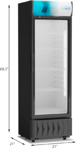 MDR-9CP Display-Refrigerator, 9 Cu.Ft. Single Swing Door, Black - Image 3