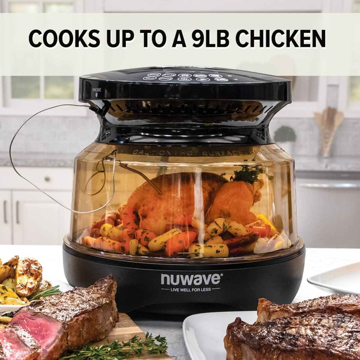 Primo Grill Oven PFAS Free Countertop Oven with Convection Top & Grill Bottom, Smart Thermometer, Perfect for Cooking Frozen or Fresh with Surround Heat for Flawless Results - Image 5